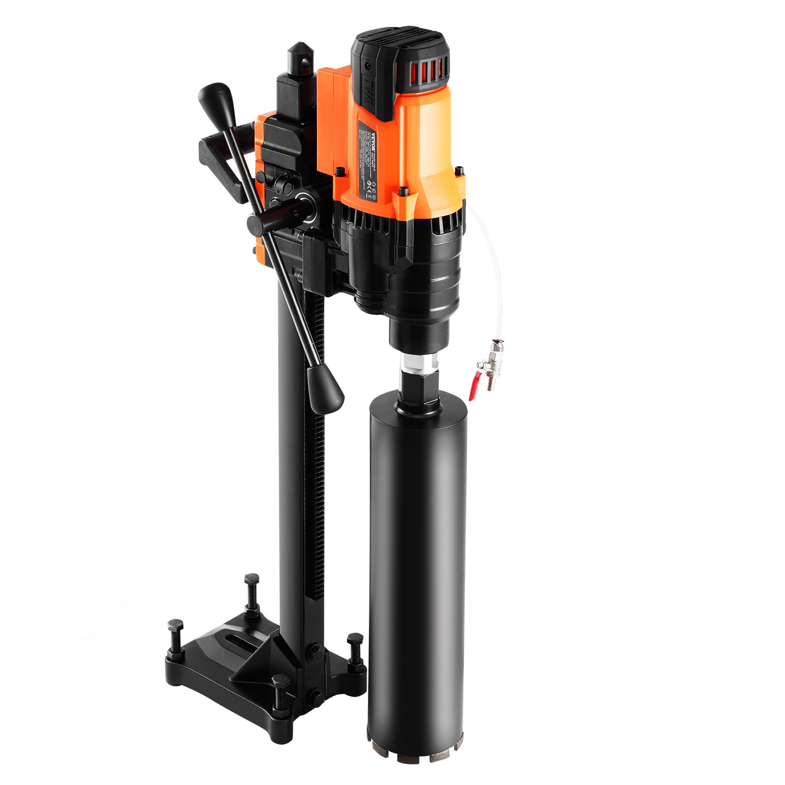 VEVOR Core Drill Machine, 0.8-9.8in Drilling Diameter Diamond Core Drill Rig with Stand and Core Drill Bit, 3200W Rugged Concrete Core Drill, Wet and Dry Use, For Concrete, Brick, Marble