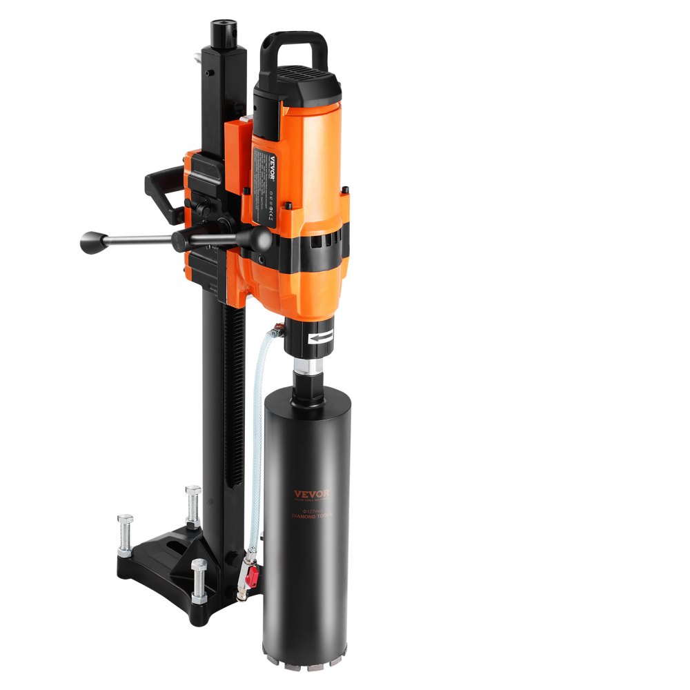VEVOR Core Drill Machine, 0.8-11.8in Drilling Diameter Diamond Core Drill Rig with Stand and Core Drill Bit, 3500W Rugged Concrete Core Drill, Wet and Dry Use, For Concrete, Brick, Marble