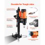 VEVOR diamantkernboormachine, boordiameter 2-20 cm, nat/droog diamantboren met 8 boren en boorstandaard, 850 tpm, UNC1 1/4-7 schroefdraad, voor beton, baksteen, steen, 3000 W