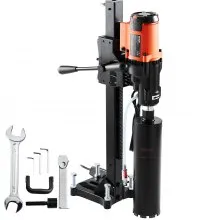 VEVOR Diamantboormachine 3200W Diamantboorkernboormachine Kernboorapparaat 0-750 tpm Kernboormachine Nat en droog boren, 20 cm magneetboor Geschikt voor het boren van gewapend beton, marmer, enz.