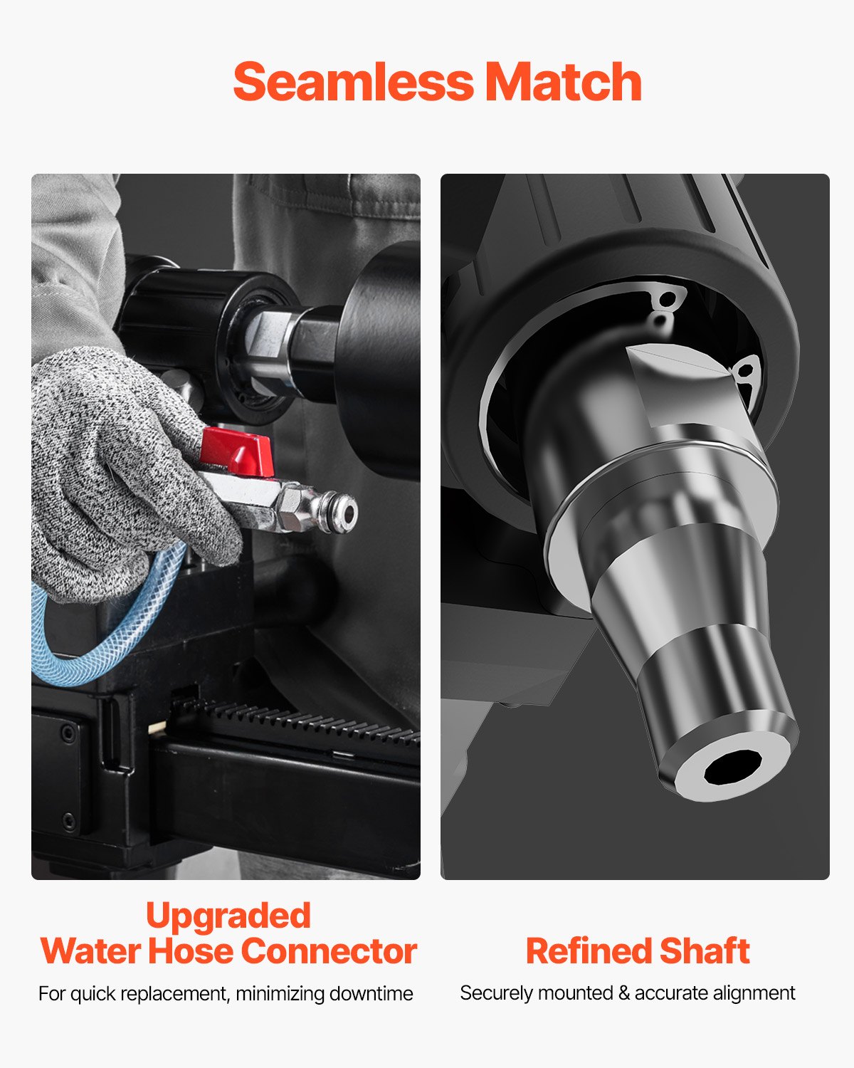 VEVOR Diamond Drilling Machine 2500W Diamond Core Drilling Machine Core Drilling Device 0-750 rpm Core Drilling Machine, 26cm Magnetic Drill Suitable for drilling reinforced concrete, marble, etc.