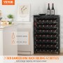 VEVOR 42 Bottle 7-Tier Modular Wine Rack Bamboo Wood Display Shelf with TableTop