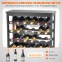 VEVOR 42 Bottle 7-Tier Modular Wine Rack Bamboo Wood Display Shelf with TableTop