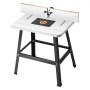VEVOR Precision Router Table System, 31.5 in x 23.9 in, Routing Table Accessory Kit with Adjustable Fence, MDF Top, Sturdy Metal Base, Dust Collection Port, Compatible with Routes & Various Drill Bits