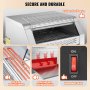 VEVOR continuous toaster 1770 W conveyor belt toaster, chain toaster, three multifunctional operating modes 450 slices per hour, commercial toaster conveyor belt Edelstal restaurants, bakeries silver
