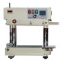 VEVOR continue sealmachine, 6-12 mm sealbreedte, verticaal, met rolbedrukking, instelbare temperatuur en snelheid, geschikt voor plastic zakken van 0,03-0,8 mm.