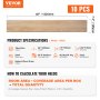 VEVOR Interlocking Vinyl Floor Tiles 1220 X 185 mm, 10 Tiles 5.5mm Thick Snap Together, Natural Wood Grain DIY Flooring for Kitchen, Dining Room, Bedrooms & Bathrooms, Easy for Home Decor