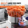 VEVOR Commerciële sinaasappelpers Automatische 120W sapcentrifuge, roestvrijstalen sinaasappelpers voor 25 sinaasappels per minuut, met uittrekbare filterbox, PC-deksel Citruspers Sapcentrifuge Elektrisch
