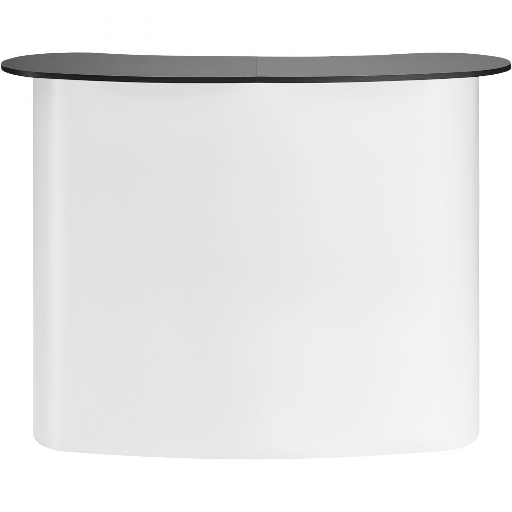 VEVOR draagbare beursbalie, 1300 x 465 x 950 mm tentoonstellingsstand, opvouwbare promotionele bartafel voor de detailhandel, pop-up podium met opbergplank, draagtas
