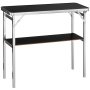 VEVOR draagbare beursbalie, 975 x 385 x 870 mm beursstand, opvouwbare promotionele bartafel, receptiebalie met opbergplank, draagtas, zwart