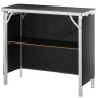 VEVOR draagbare beursbalie, 975 x 385 x 870 mm beursstand, opvouwbare promotionele bartafel, receptiebalie met opbergplank, draagtas, zwart