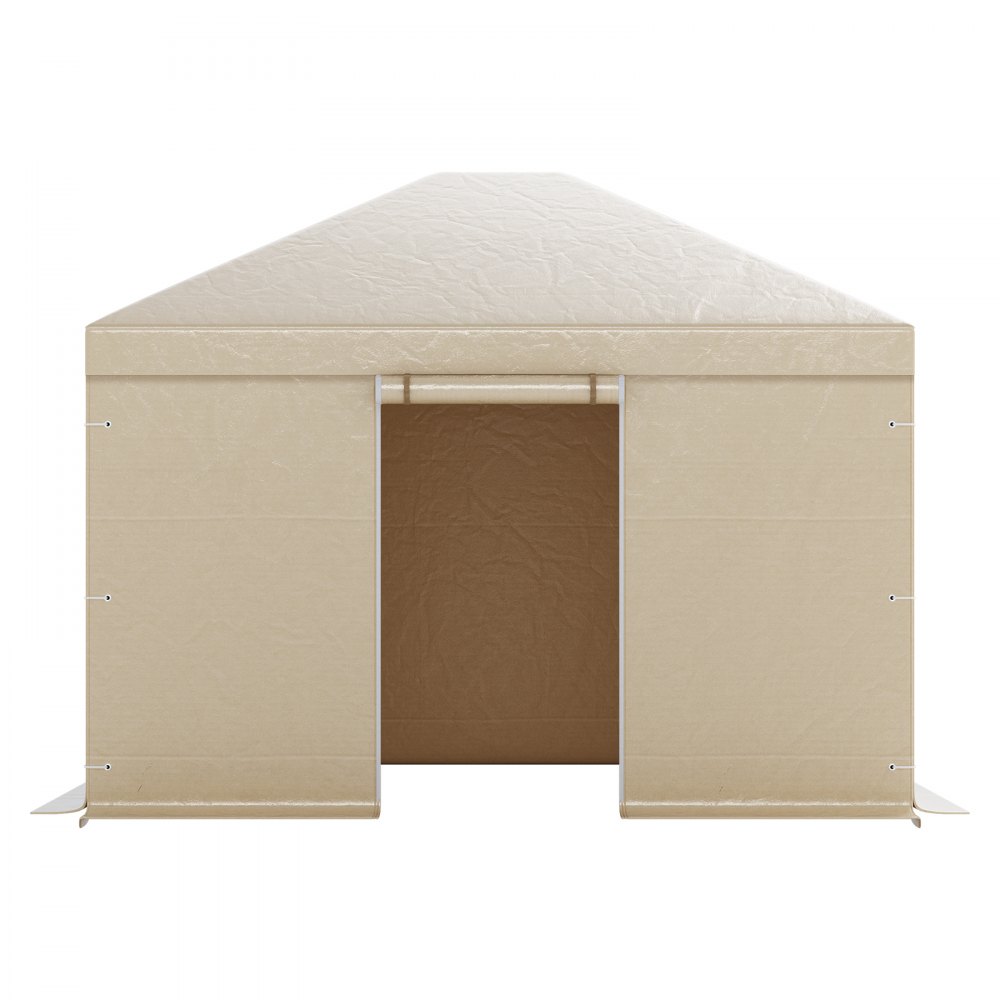 VEVOR Winter Gazebo Cover Fits 10 x 12 ft Hardtop Gazebos, All-Weather Gazebo Cover with Sidewalls & Mesh Windows, High-Density PE Material, Enclosed Storage Shelter Covers, Gazebos not Included