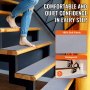 VEVOR trapmatten rechthoekige trapmatten 760 x 203 mm grijs 15 stuks traptapijt trapmatten duurzaam onderhoudsvriendelijk antislip traptapijt trapmat voor binnentapijten