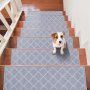 VEVOR Stair Treads, Stairs Carpet Non Slip 9" x 28", Indoor Stair Runner for Wooden Steps, Anti Slip Carpet Soft Edging Stair Rugs Mats for Kids Elders and Dogs, 15 pcs, Light Gray