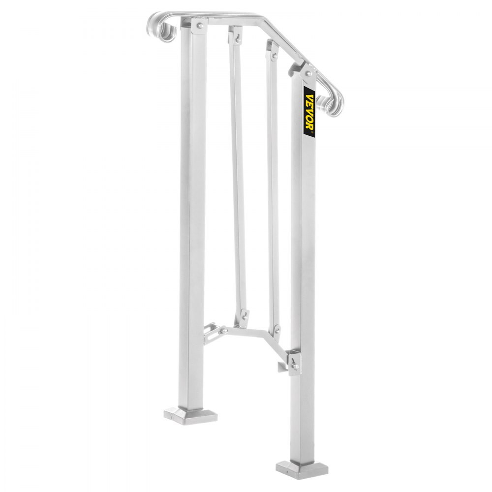 VEVOR Balustrade Trap Smeedijzeren Leuning 1-2 Treden Trap Leuning 17,3 cm Rail Afstand Tussen Palen 30 cm Outdoor Indoor Trapleuning