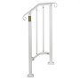 VEVOR Balustrade Trap Smeedijzeren Leuning 1-2 Treden Trap Leuning 17,3 cm Rail Afstand Tussen Palen 30 cm Outdoor Indoor Trapleuning