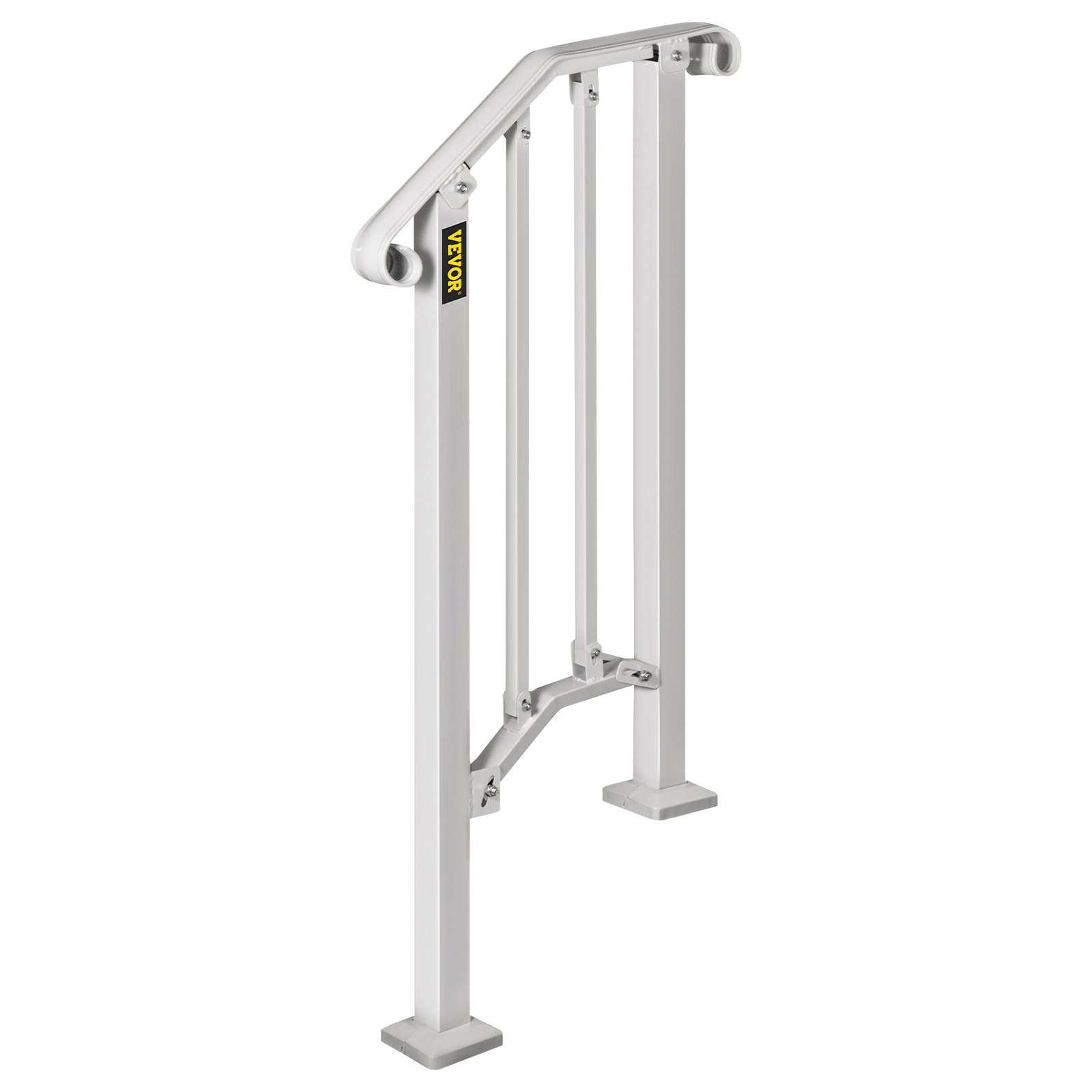 VEVOR Balustrade Trap Smeedijzeren Leuning 1-2 Treden Trap Leuning 17,3 cm Rail Afstand Tussen Palen 30 cm Outdoor Indoor Trapleuning