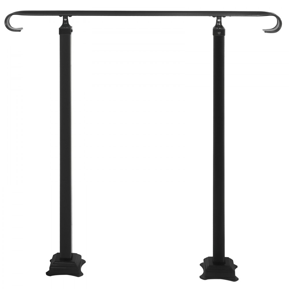 Vevor Smeedijzeren Leuning Armsteun Antislip Handgreep 48cm Zwart Stappen 4 Of 6