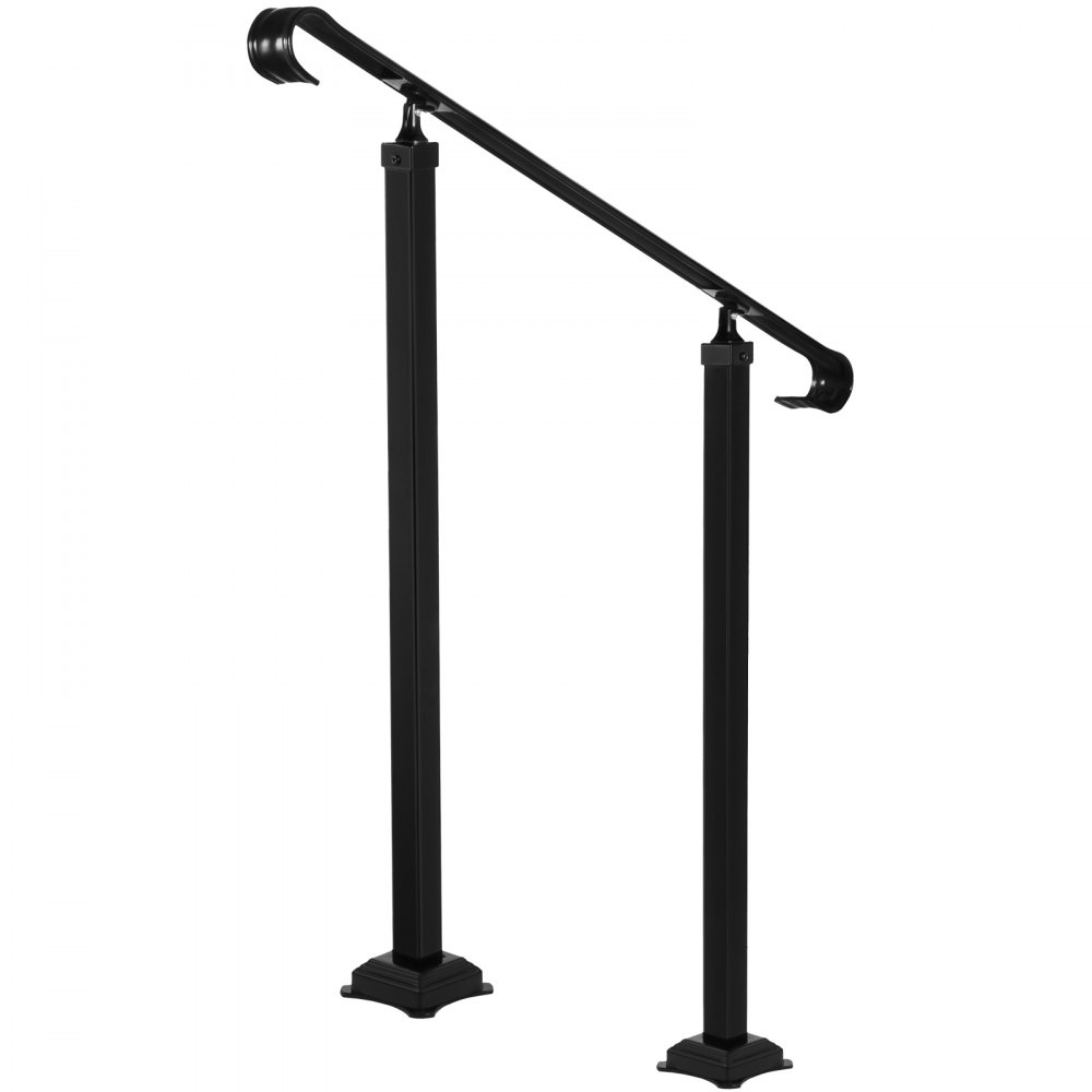 Vevor Smeedijzeren Leuning Armsteun Antislip Handgreep 48cm Zwart Stappen 4 Of 6