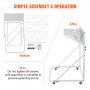 VEVOR Mobile Blueprint Storage Rack, Plan Holder with 12 Pivot Brackets, Mobile Blueprint Holder Adjustable Height & Length, Poster Display Rack for Office and Home (Rack Only Without Clamps)