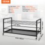 VEVOR blueprint storage rack with 50 slots, dimensions: 39"x18.9"x17.9", mobile freestanding on casters.