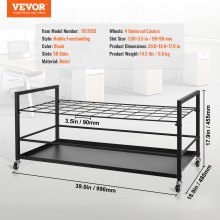 VEVOR Blueprint opbergrek 50 sleuven mobiele rolmaphouder