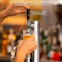 VEVOR Kegerator Tower Kit, Single Tap Beer Conversion Kit, Stainless Steel Keg Beer Tower Dispensing System with Dual Gauge W21.8 Regulator and A-System Keg Coupler, Beer Drip Tray for Home Party