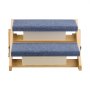 VEVOR Hondentrap 370x470x260 mm, 2-treden huisdierentrap, opvouwbare houten trap, geschikt voor kleine, middelgrote, grote en oudere huisdieren, evenals puppy's tot 50 kg, hondenladder voor bedden, banken en auto's.