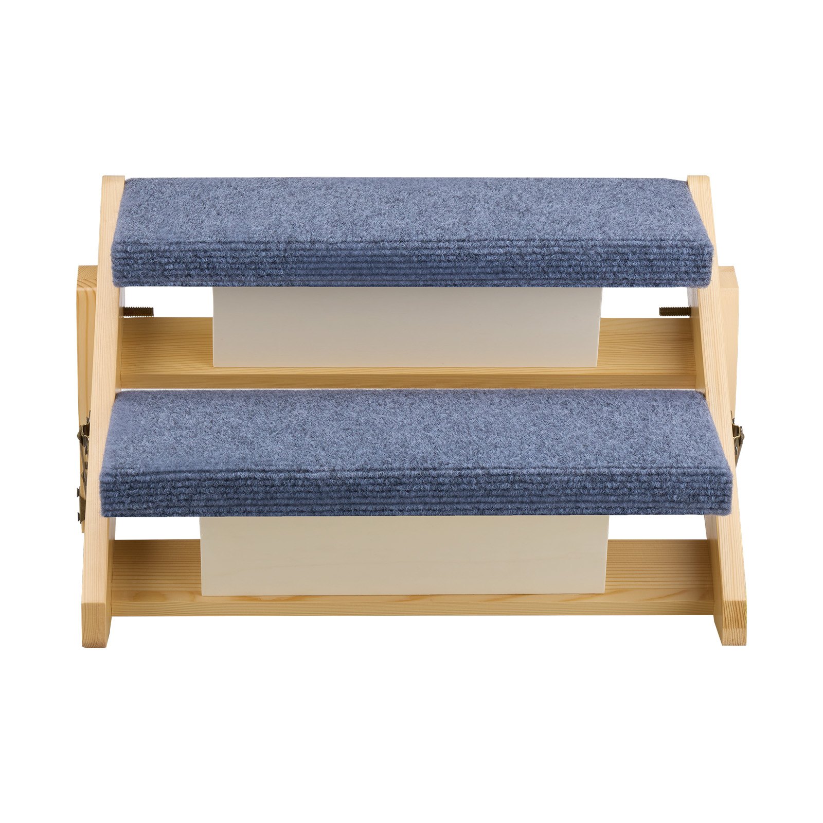 VEVOR Wood Pet Stairs, 2-Step Dog Stairs for Beds, Sofa & Cars, 50 kg Load Capacity, Floded Flat Design, Stable & Sturdy Cat & Dog Step Ladder for Small Medium Large Older Pet Puppy Essentials