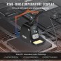 VEVOR Soldeerstation, 80W soldeerbout met digitaal display, 2 helpende handen, 5 soldeerpunten, soldeerdraaddispenser, loodvrij soldeer, soldeerzuignap, pincet, automatische slaapstand, °C/°F-conversie