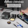 VEVOR Soldering Iron Station, 70W Digital Display Soldering Station Kit, 122°F- 932°F Temp Control & Built-in Transformer, Auto Standby & Sleep Mode, with 5 Soldering Tips, Lead-Free Solder, Tweezers