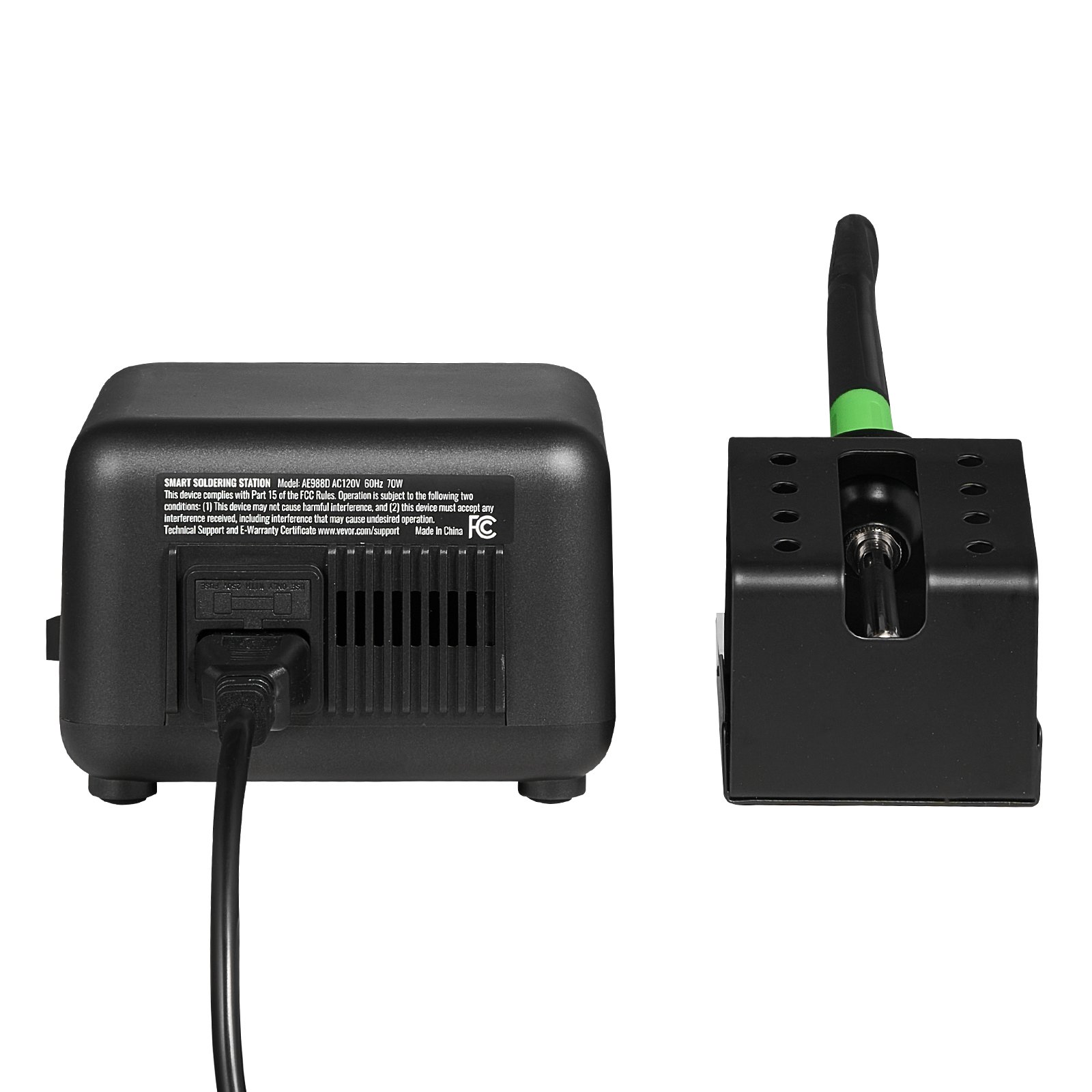 VEVOR Soldering Iron Station, 70W Digital Display Soldering Station Kit, 122°F- 932°F Temp Control & Built-in Transformer, Auto Standby & Sleep Mode, with 5 Soldering Tips, Lead-Free Solder, Tweezers