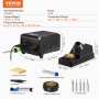 VEVOR Soldering Iron Station 75W LCD Display Soldering Station Kit 122°F-932°F