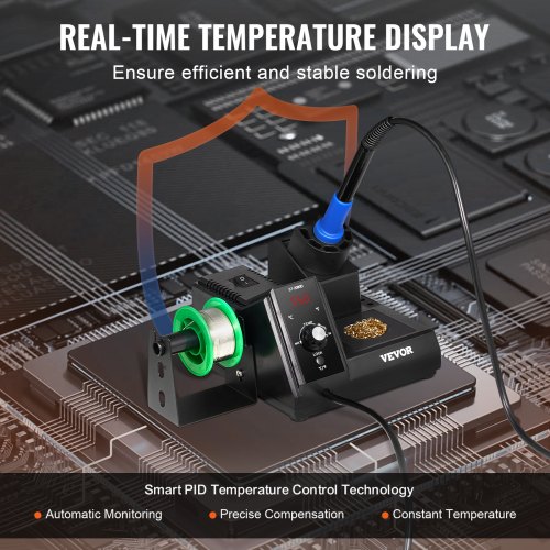 Soldeerstation, 80W soldeerbout met digitaal display, 2 helpende handen, 5 soldeerpunten, soldeerdraaddispenser, loodvrij soldeer, soldeerzuignap, pincet, automatische slaapstand, °C/°F-conversie | NL Soldeerstation, 80W soldeerbout met digitaal display, 2 helpende handen, 5 soldeerpunten, soldeerdraaddispenser, loodvrij soldeer, soldeerzuignap, pincet, automatische slaapstand, °C/°F-conversie | NL
