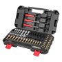 VEVOR Draadherstelgereedschap UNC & UNF & Metrische Draadreparatieset 61-delige set met draadtappen en snijmallen voor monteurs en doe-het-zelvers