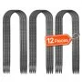 VEVOR grondankers, 254 x 55,88 mm, U-type met 8 mm diameter, gegalvaniseerde tentharingen, grondankers, grondpennen, haringen, voor tenten, luifels, kamperen, trampolines, bloemenstandaards (12 stuks)