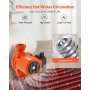 VEVOR LPS32-8S/180 gietijzeren circulatiepomp, 3/8 pk, 110 l/min, warmwatercirculatie, schroefdraadaansluiting, 3-snelhedenregeling, stille werking, voor thuisverwarmingssystemen