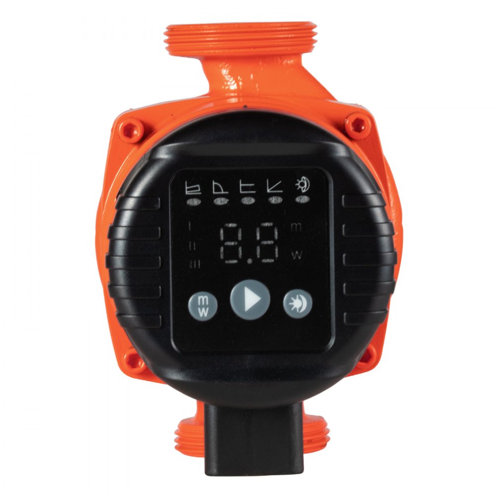 VEVOR LPS25-4BP/130 circulatiepomp, gietijzeren circulatiepomp, 42 l/min, maximale opvoerhoogte 4 m, warmwatercirculatie, schroefdraadaansluiting, terugslagklep, stille werking, voor thuisverwarmingssysteem