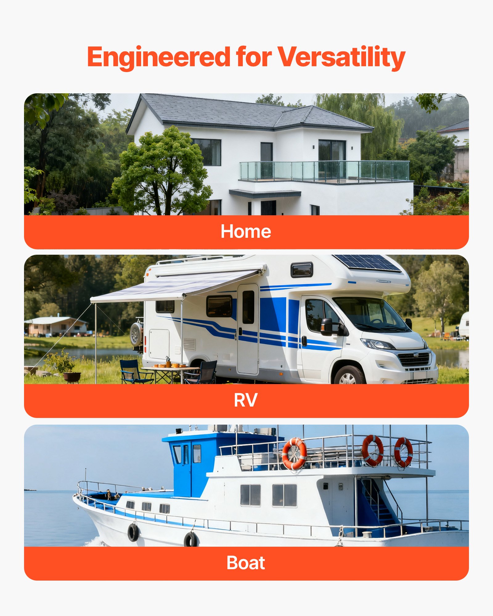 VEVOR 3000W Hybrid Solar Inverter, 24V DC to 230V AC, Pure Sine Wave Power Inverter Charger, Built-in 80A MPPT Solar Controller, Compatible with Lead Acid Lithium Battery, for Home, Camper, Off-Grid