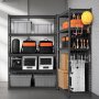 VEVOR Opslagstelling, 1134 kg, 5-laags zware garagestelling, 457,2 x 1219,2 x 1828,8 mm, verstelbare garagestelling voor industriële stellingen, kelderstelling, voor keuken, magazijn, kelder, zwart