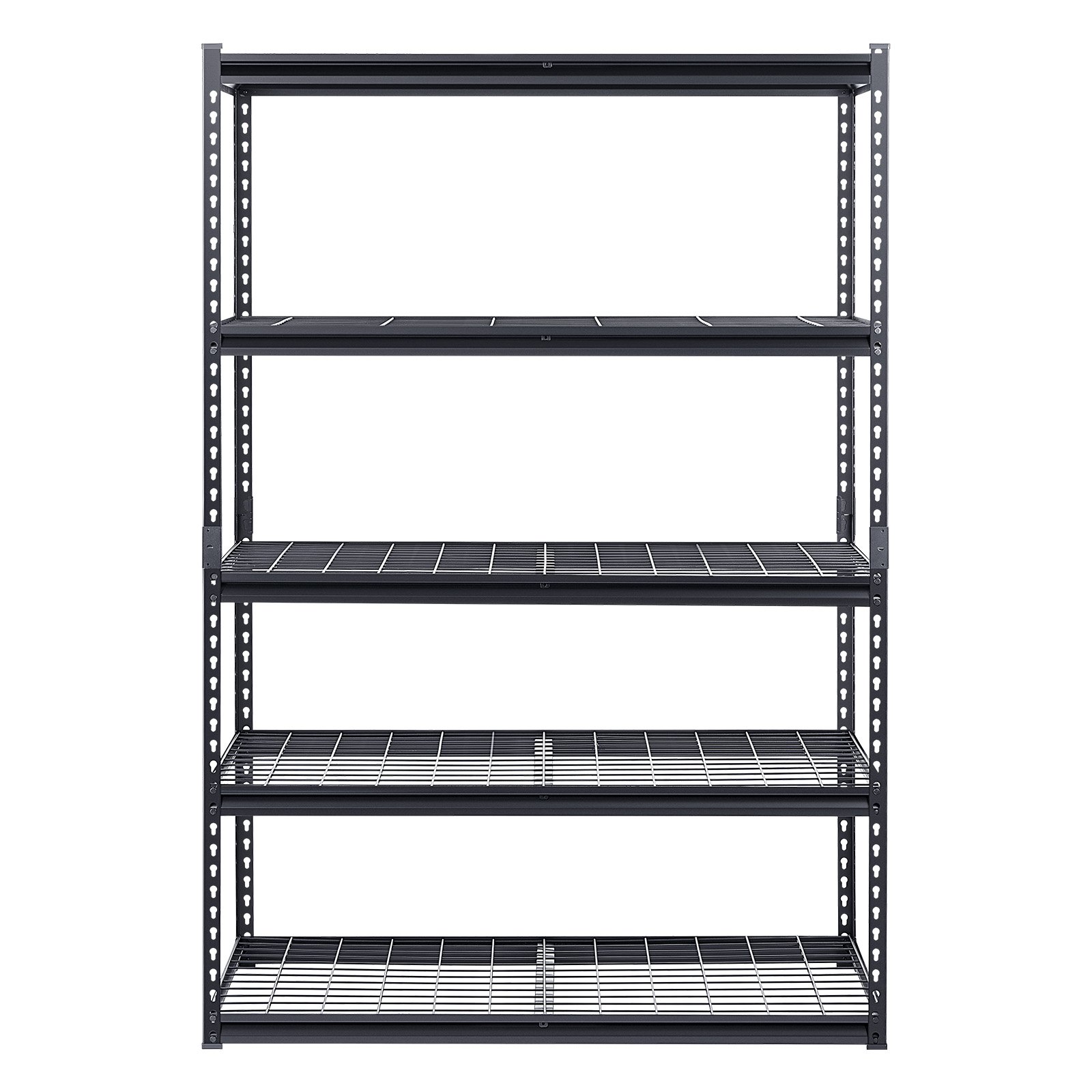 VEVOR Opslagstelling, 1361 kg, 5-laags zware stelling voor garage, 609,6 x 1219,2 x 1828,8 mm, verstelbare boutloze stelling voor industriële stellingen, multifunctionele stelling, kelderstelling voor keuken, magazijn, kelder, zwart