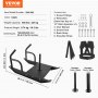 VEVOR Weight Training Pull Sled, Fitness Strength Speed Training Sled with Handle, Steel Power Sled Workout Equipment for Athletic Exercise & Speed Improvement, Suitable for 1"&2" Weight Plate, Black