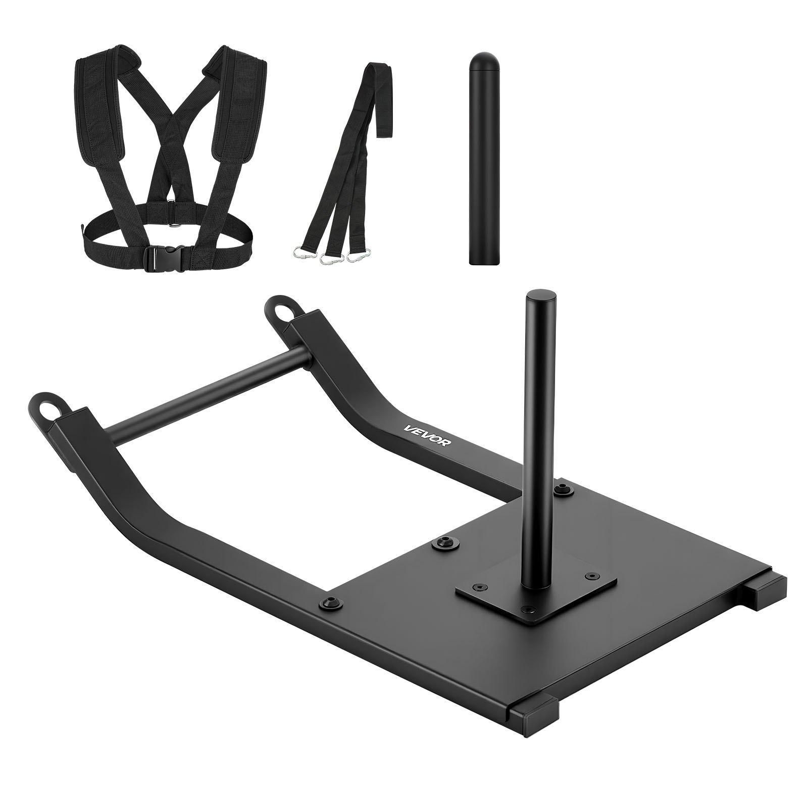 VEVOR Gewichtslee Power Sled, Fitness Krachttrainingslee om de snelheid te verbeteren bij atletische oefeningen, Fitnessapparaat met riem, Compatibel met 25/51 mm gewichtsschijven