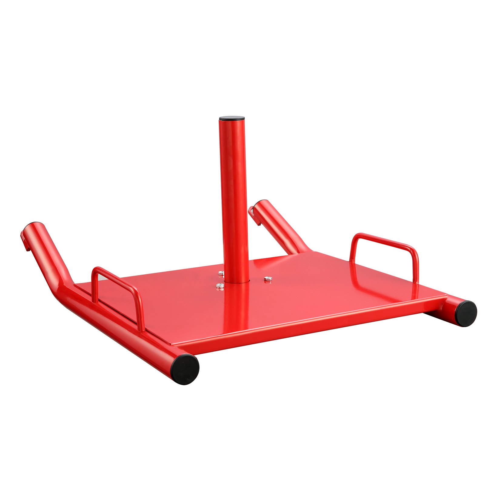 VEVOR Pull Sled voor krachttraining, Fitness Kracht Snelheidstraining Sled, Stalen Trainingsuitrusting voor Snelheidsverbetering, voor 2-inch Gewichtsschijven, Rood