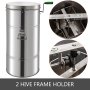 VEVOR 2 Frame Manual Honey Extractor Stainless Steel Bee Extractor Stainless Steel Honeycomb Spinner Crank Beekeeping Equipment Suitable for Hobbyist Bee Keeper.