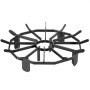 VEVOR Log Grate, 27 inch Heavy Duty Wheel Fire Grate with 6 Support Legs, Solid Powder-coated Steel Bars, Log Firewood Burning Rack Holder for Wood Stove and Outdoor Camping Fire Pit