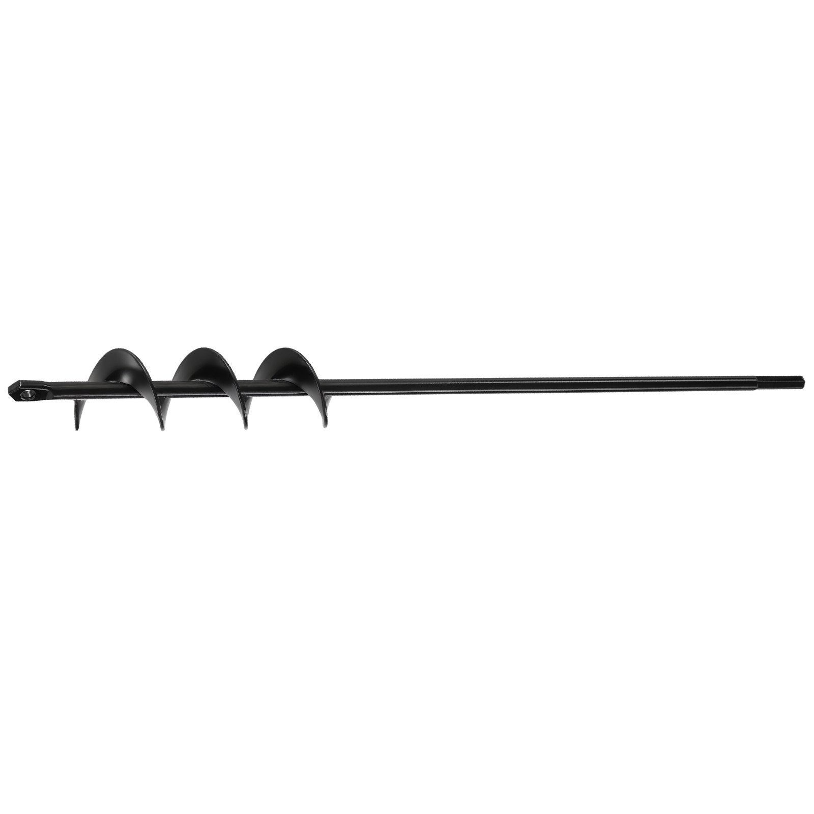 VEVOR grondboor voor boren, 40 x 420 mm tuinboor van Q235 staal, voor 3/8-inch zeskantboor, paalboor, doorvoerboor, graafgereedschap voor planten en boren