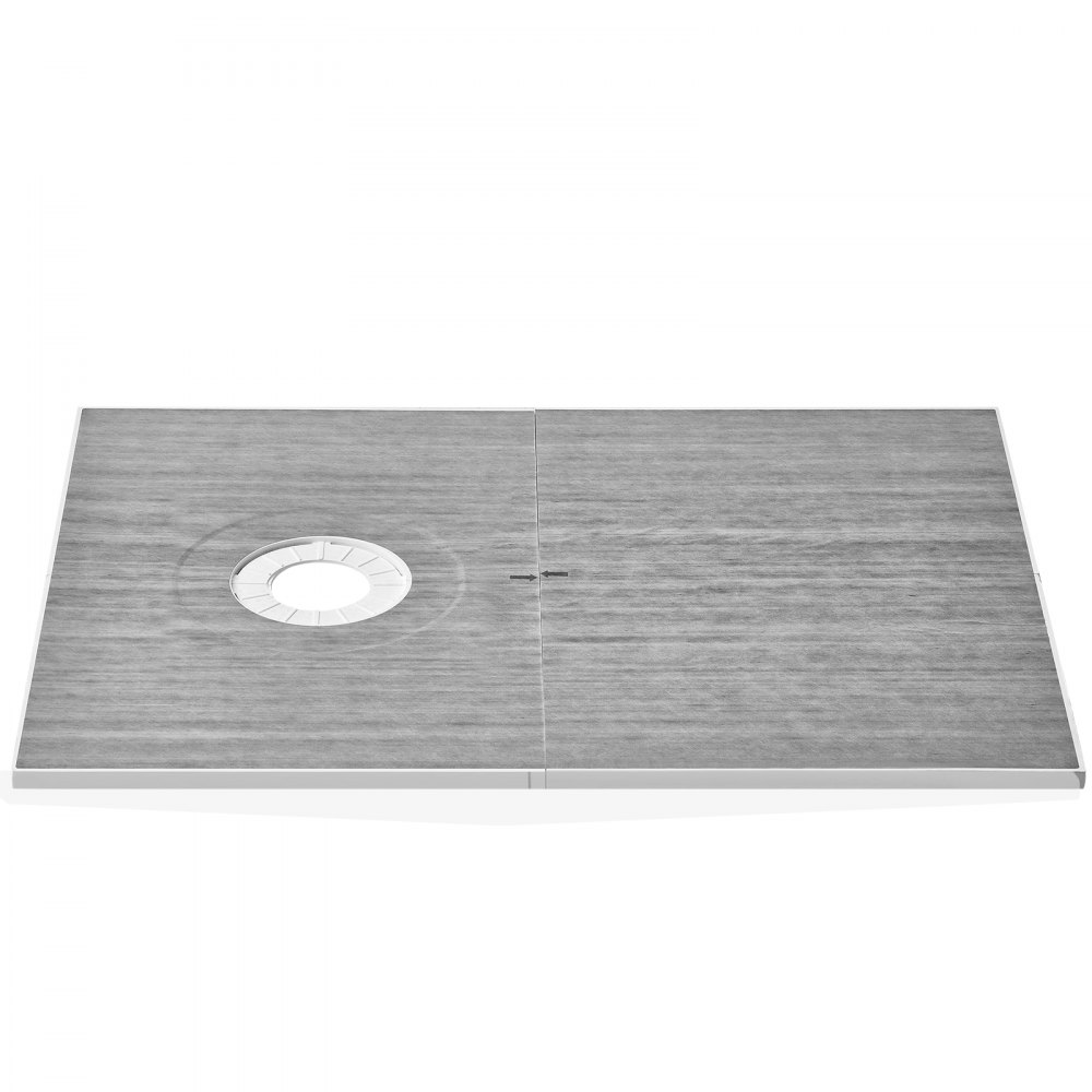 VEVOR Douchebakset, 1524 x 965 x 28 mm, Grote douchebakset met 16,5 cm offset afvoer, Lichtgewicht EPS douche-installatiesets met 2 waterdichte doeken, Douchebak-kantelstangen