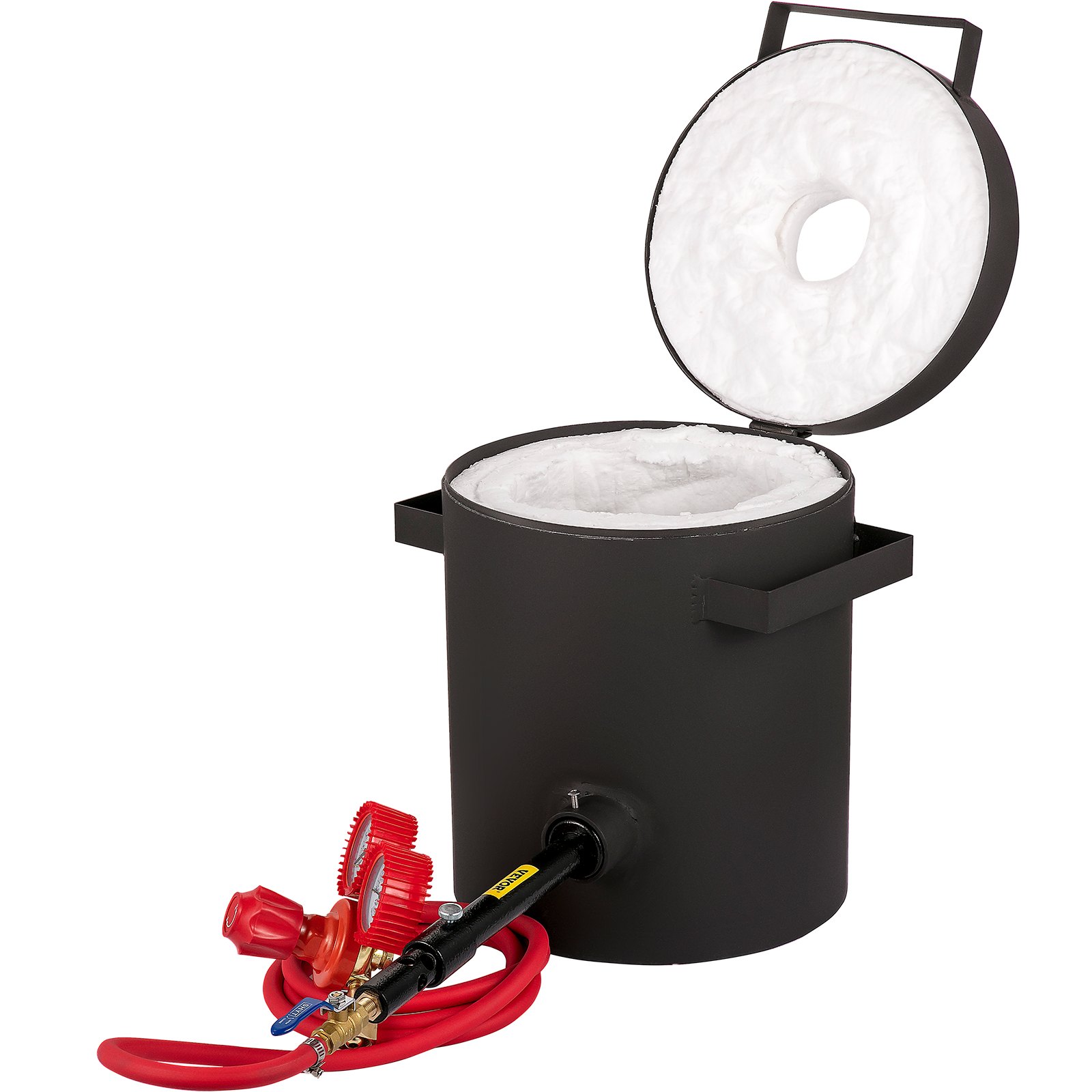 VEVOR Propaan Smeltoven Kit, 5 KG Goud Smeltoven, 0-350PSI Metalen Smeltoven, 20 mm Ovenvloer Gold Smeltoven, 10 min Smelttijd Propaan Smeltende Oven Kit, Goed voor Metalsmith Juweliers Raffinaderijen