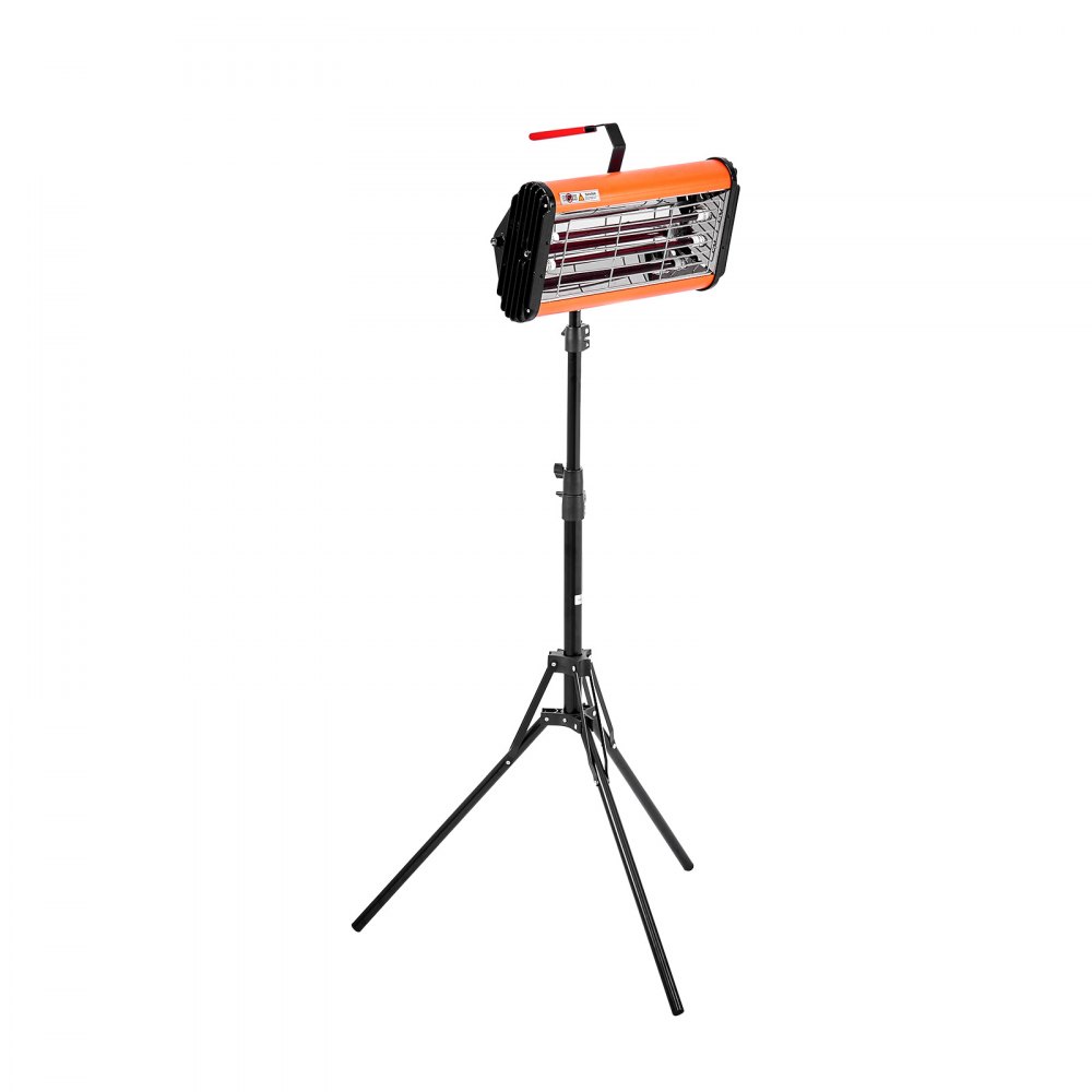 VEVOR infrarood uithardingslamp, handbediend/staand, dubbel gebruik, 2000 W, tijdinstelling van 0-90 min., automatische uithardingslamp met automatische verwarming en beugel, 32 m² spuit-/bakcabineverwarming